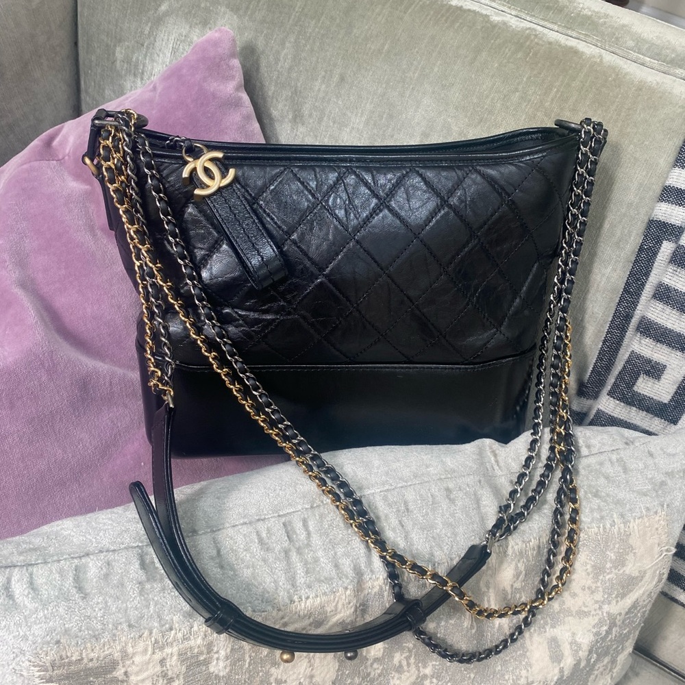 Chanel Chanel Gabrielle Hobo Shoulder Bag Leather Shoulder Bag